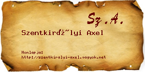 Szentkirályi Axel névjegykártya